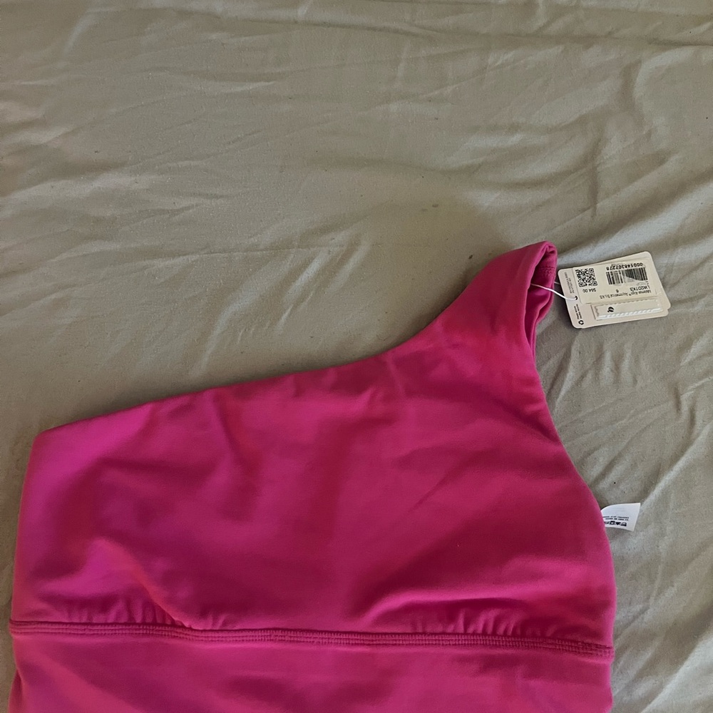 lululemon athletica one-shoulder sports bra - Vibrant Pink